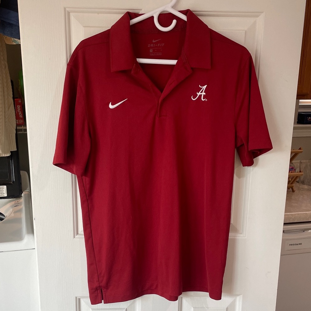 Nike Crimson Polo Shirt with Embroidered Logo